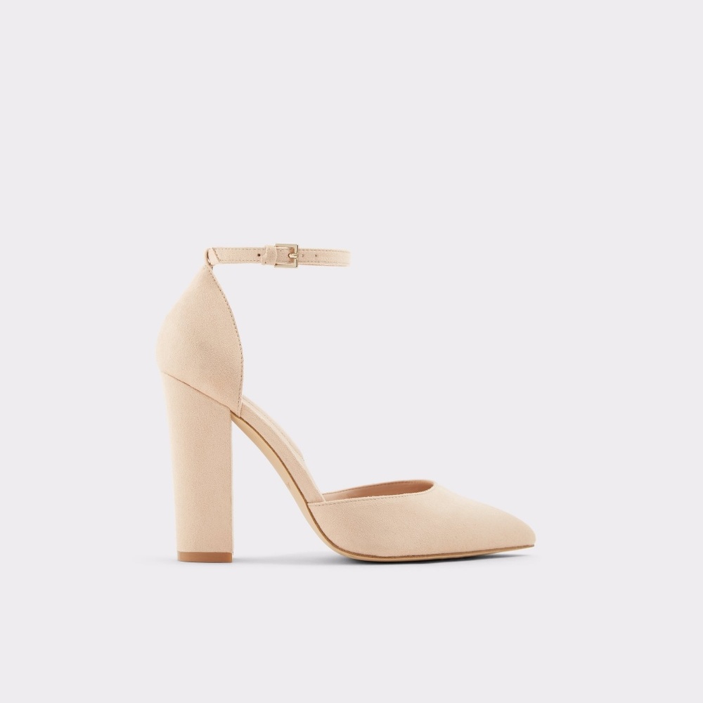 Aldo pink chunk heel with ankle strap